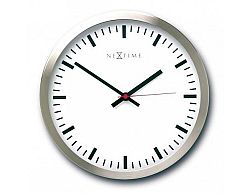 Designové nástěnné hodiny 2522 Nextime Stripe white 34cm