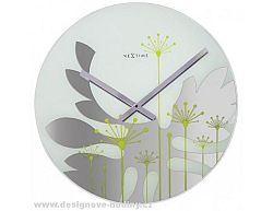 Designové nástěnné hodiny 8088gn Nextime Grass green 43cm