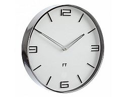 Designové nástěnné hodiny Future Time FT3010WH Flat white 30cm