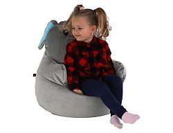 Dětský sedací vak, šedá látka, BABY TYP 2