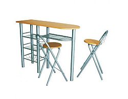 Komplet barový stůl + 2 židle BOXER, buk