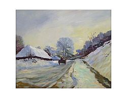Obraz - Spící cesta pod sněhem