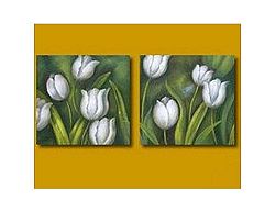 Obrazový set - Bílé tulipány
