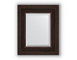 Zrcadlo s fazetou v rámu, tmavý provensálský dekor