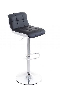 Barová židle G21 Treama koženková černo/bílá