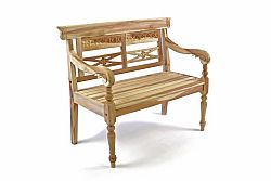 DIVERO dřevěná 2-místná lavice pro děti z teakového dřeva D35093