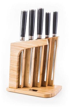 G21 Sada nožů Gourmet Massive - 5 ks + bambusový blok