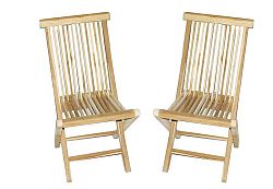Garthen 2151 Skládací židle z týkového dřeva, 2 kusy
