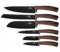 Sada nožů s nepřilnavým povrchem, 6 ks, dřevo