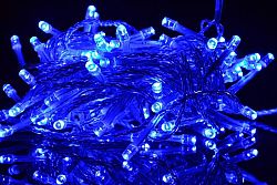 Vánoční LED osvětlení 9 m - modré, 100 diod