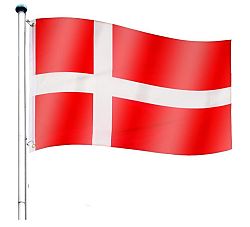 Vlajkový stožár vč. vlajky Dánsko - 6,50 m