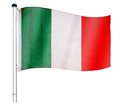 Vlajkový stožár vč. vlajky Itálie - 6,50 m