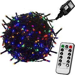 VOLTRONIC® 59755 Vánoční LED osvětlení 5 m - barevná 50 LED + ovladač - zelený kabel