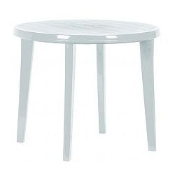 Zahradní plastový stůl LISA 90 cm bílá