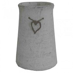 Cementová váza CV03 se srdíčkem (25 cm)