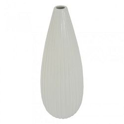Keramická váza VK33 bílá lesklá (36 cm)