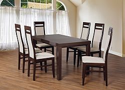 Set 3 - 6x židle, stůl, rozkládací (wenge/nubuk 02W/buk)