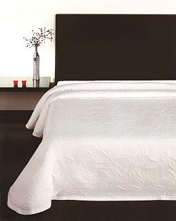 Forbyt, Přehoz na postel, Floral bílý 240 x 260 cm