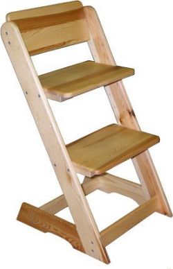 ATAN Dětská rostoucí židle - borovice Borovice - surové dřevo