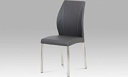 Autronic Jídelní židle HC-381 GREY - koženka šedá