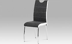 Autronic Jídelní židle HC-586 BK2 - šedá látka + černá koženka