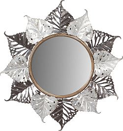 Autronic Kovová nástěnná dekorace se zrcadlem FB-1459
