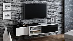 Cama Televizní stolek Sigma 1A - bílá+černá/černá+bílá