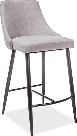 Casarredo Barová čalouněná židle NOBEL H-1 šedá/černá