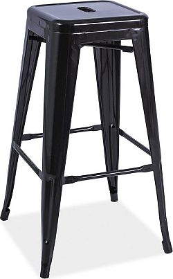 Casarredo Barová kovová židle LONG černá
