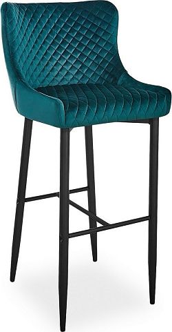 Casarredo Barová židle COLIN B H-1 VELVET zelená/černá
