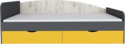 Casarredo Postel 90x200 DISNEY dub kraft bílý/šedý grafit/žlutá