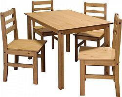 Idea Stůl + 4 židle CORONA vosk