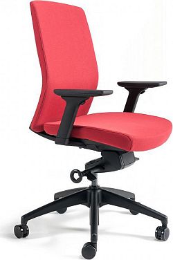 Office Pro Kancelářská židle J2 BP černý plast - červená 202