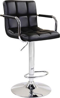 Tempo Kondela Barová židle Leora 2 NEW - černá ekokůže / chrom + kupón KONDELA10 na okamžitou slevu 3% (kupón uplatníte v košíku)