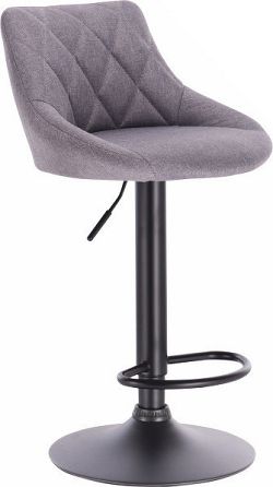 Tempo Kondela Barová židle, šedá/černá, TERKAN + kupón KONDELA10 na okamžitou slevu 10% (kupón uplatníte v košíku)