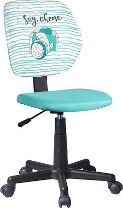 Tempo Kondela Dětská židle BLUES - látka vzor / mentolová + kupón KONDELA10 na okamžitou slevu 3% (kupón uplatníte v košíku)