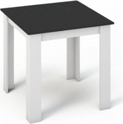 Tempo Kondela Jídelní stůl KRAZ 80x80 - Bílá / Černá + kupón KONDELA10 na okamžitou slevu 10% (kupón uplatníte v košíku)