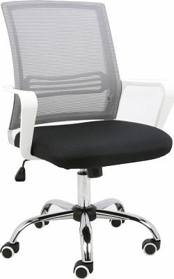 Tempo Kondela Kancelářská židle APOLO - síťovina  / látka  / plast bílý + kupón KONDELA10 na okamžitou slevu 3% (kupón uplatníte v košíku)