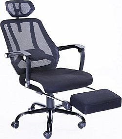 Tempo Kondela Kancelářská židle SIDRO - černá síťka / černá + kupón KONDELA10 na okamžitou slevu 10% (kupón uplatníte v košíku)