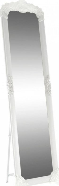 Tempo Kondela Stojanové zrcadlo Casius - bílá/stříbrná + kupón KONDELA10 na okamžitou slevu 3% (kupón uplatníte v košíku)