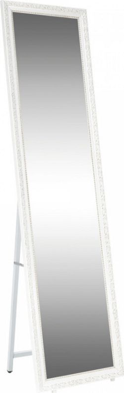 Tempo Kondela Stojanové zrcadlo LAVAL - bílá/bílo zlatý ornament + kupón KONDELA10 na okamžitou slevu 3% (kupón uplatníte v košíku)