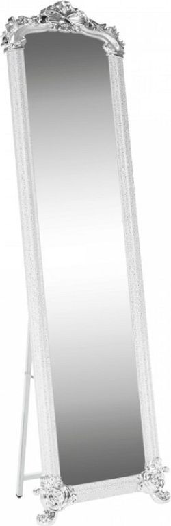 Tempo Kondela Stojanové zrcadlo ODINE - bílá/stříbrná + kupón KONDELA10 na okamžitou slevu 3% (kupón uplatníte v košíku)