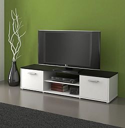 Tempo Kondela TV stolek ZUNO 01 - černá/bílá + kupón KONDELA10 na okamžitou slevu 10% (kupón uplatníte v košíku)