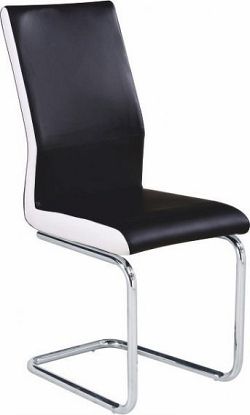 Tempo Kondela Židle NEANA - ekokůže černá / bílá + kupón KONDELA10 na okamžitou slevu 10% (kupón uplatníte v košíku)