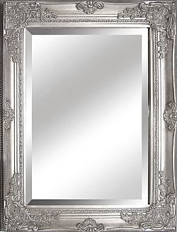 Tempo Kondela Zrcadlo MALKIA TYP 6 - stříbrný dřevěný rám + kupón KONDELA10 na okamžitou slevu 3% (kupón uplatníte v košíku)