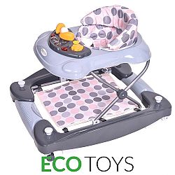 ECOTOYS Dětské vzdělávací chodítko Eco Toys šedivé