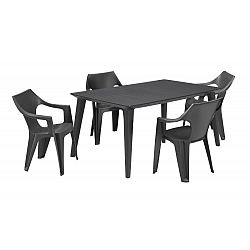 Hector Sada stůl + čtyři židle Lima Dante low šedá