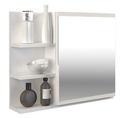 Shoptop Koupelnové zrcadlo s poličkou LUMO levé - bílé 