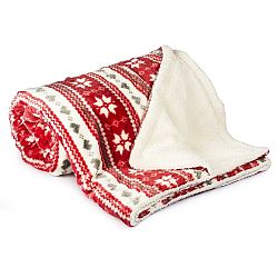 4Home Beránková deka Zimní sen červená, 150 x 200 cm