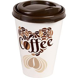 FAVE Kelímek na kávu s víčkem 0,43 l 9x13 cm